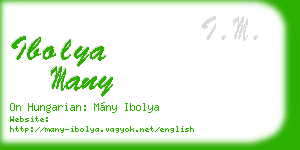 ibolya many business card