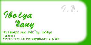 ibolya many business card